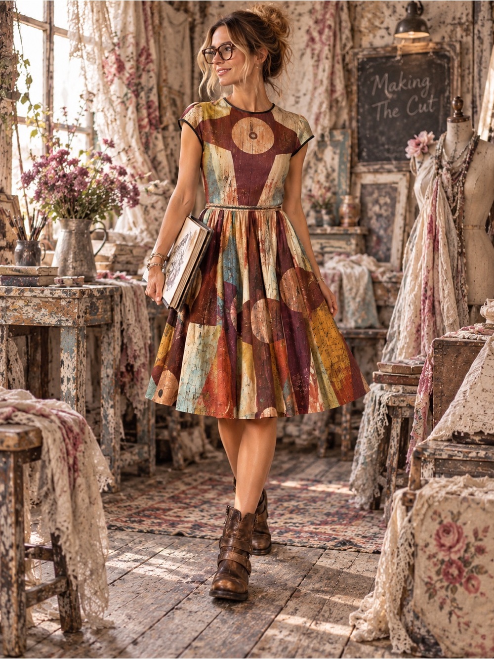 NWT Making the Cut Gary Graham Carnival Painting Dress M Season 2 Episode 5 Win